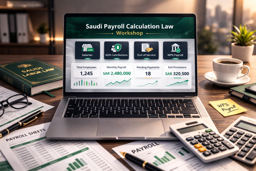 saudi payroll calculation law workshop