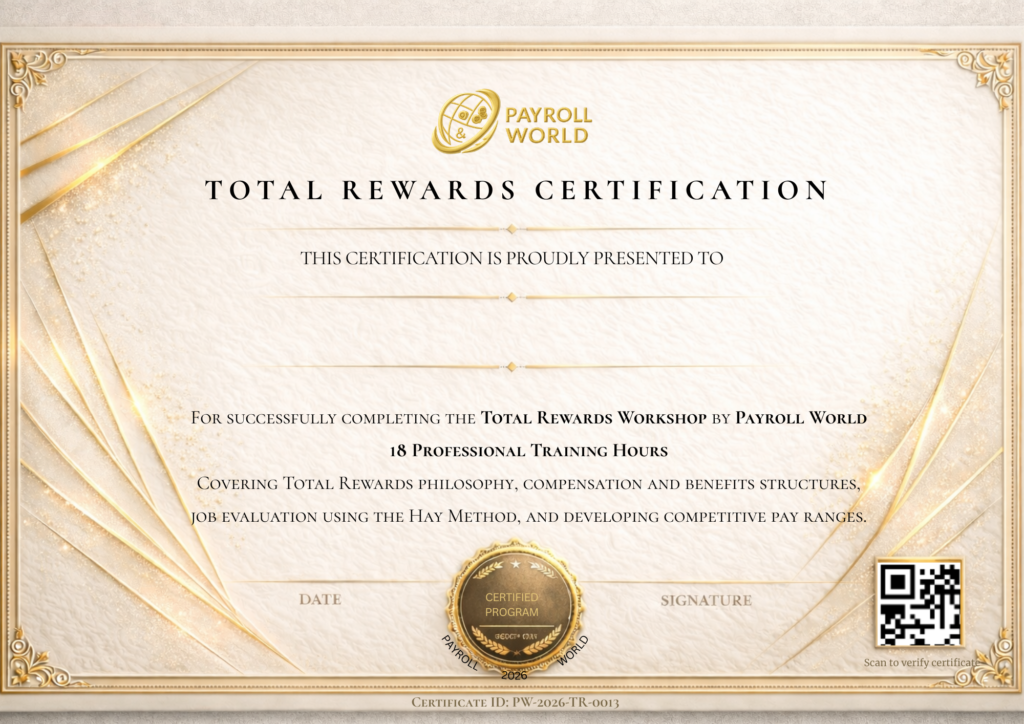 total rewards certificate